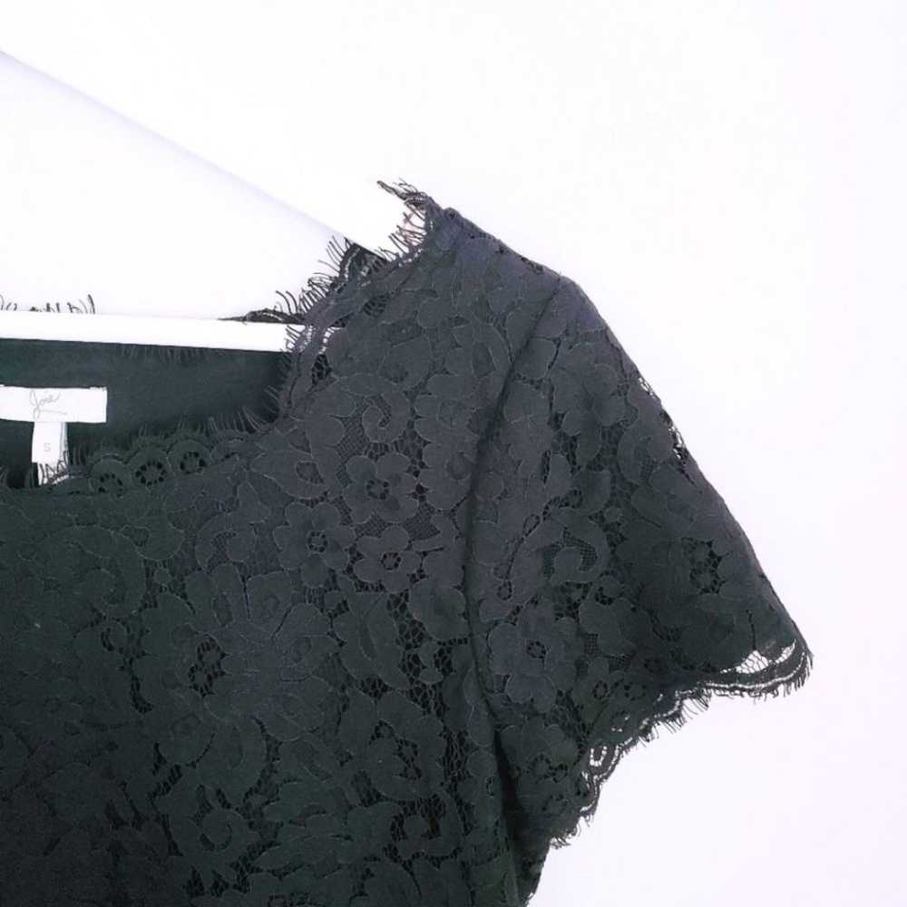 Joie Black Lace Mini Shift Dress Size S - image 3