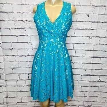 Eliza J aqua blue lace dress