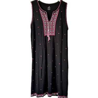 J.Jill Black Cotton modal dress, sleeveless w-
Cot