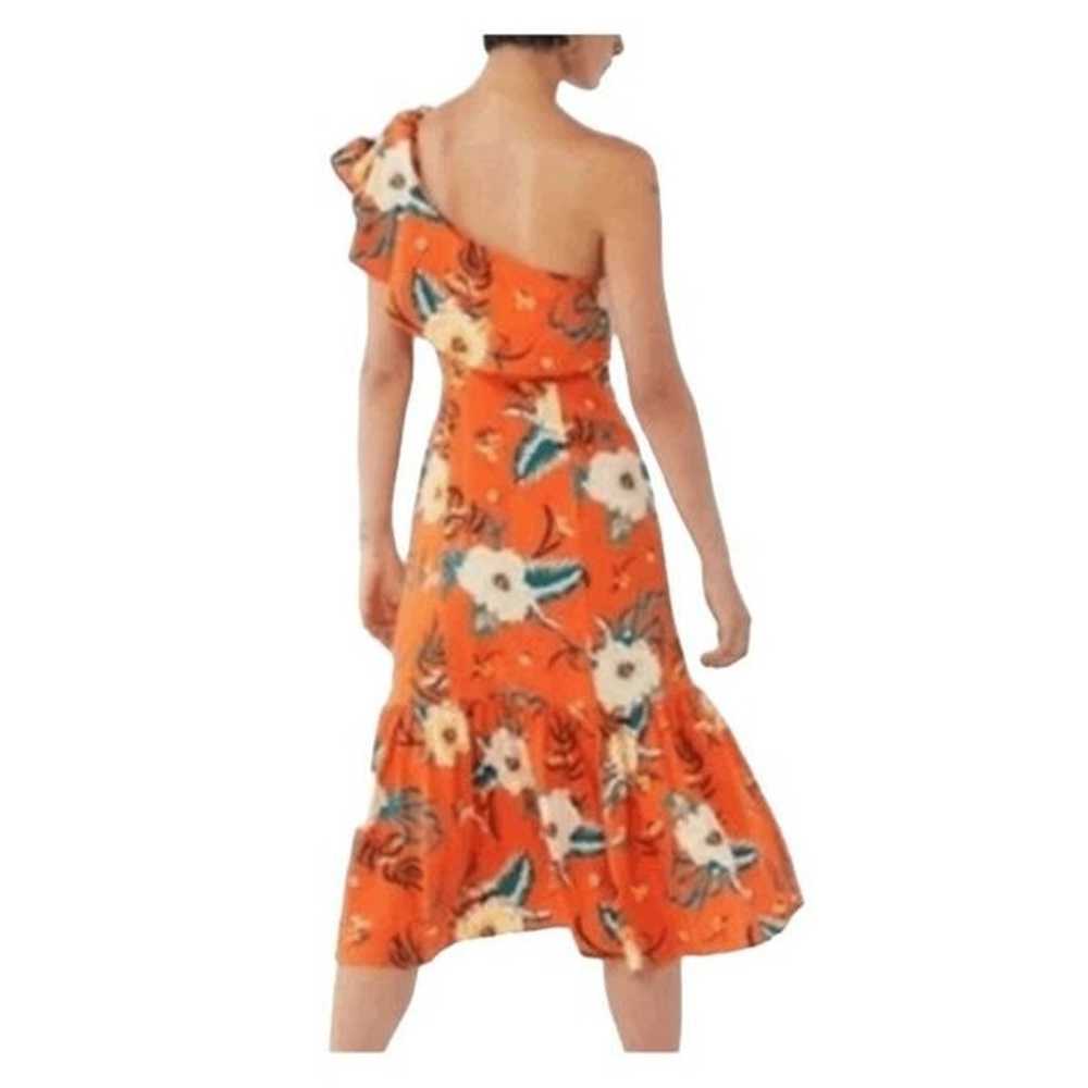 Urban Outfitters Dress Orange Floral Carmen Linen… - image 2