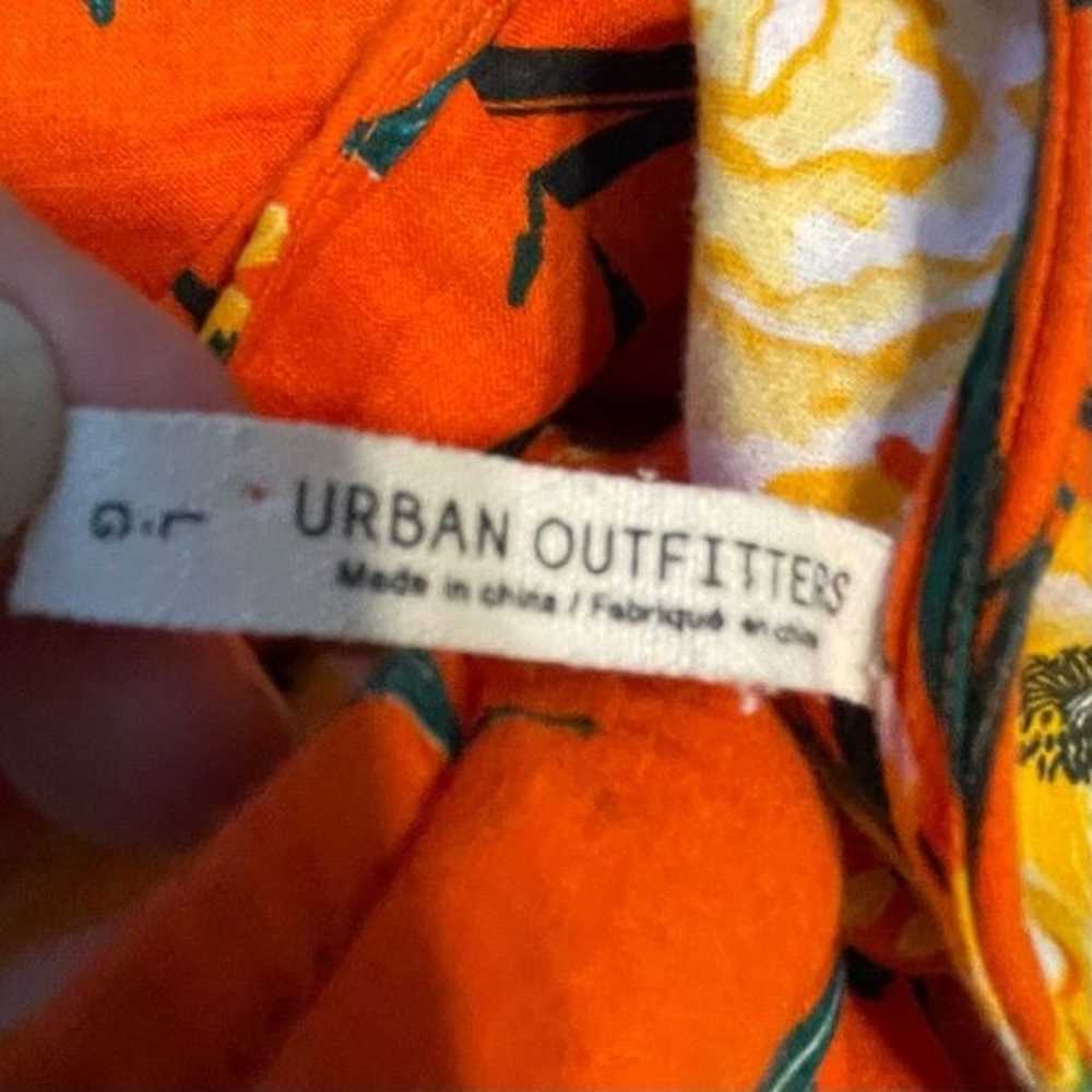 Urban Outfitters Dress Orange Floral Carmen Linen… - image 7