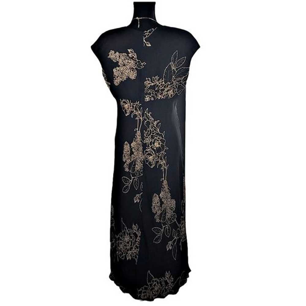 Jones New York Dress Sleeveless Black Floral Shee… - image 3