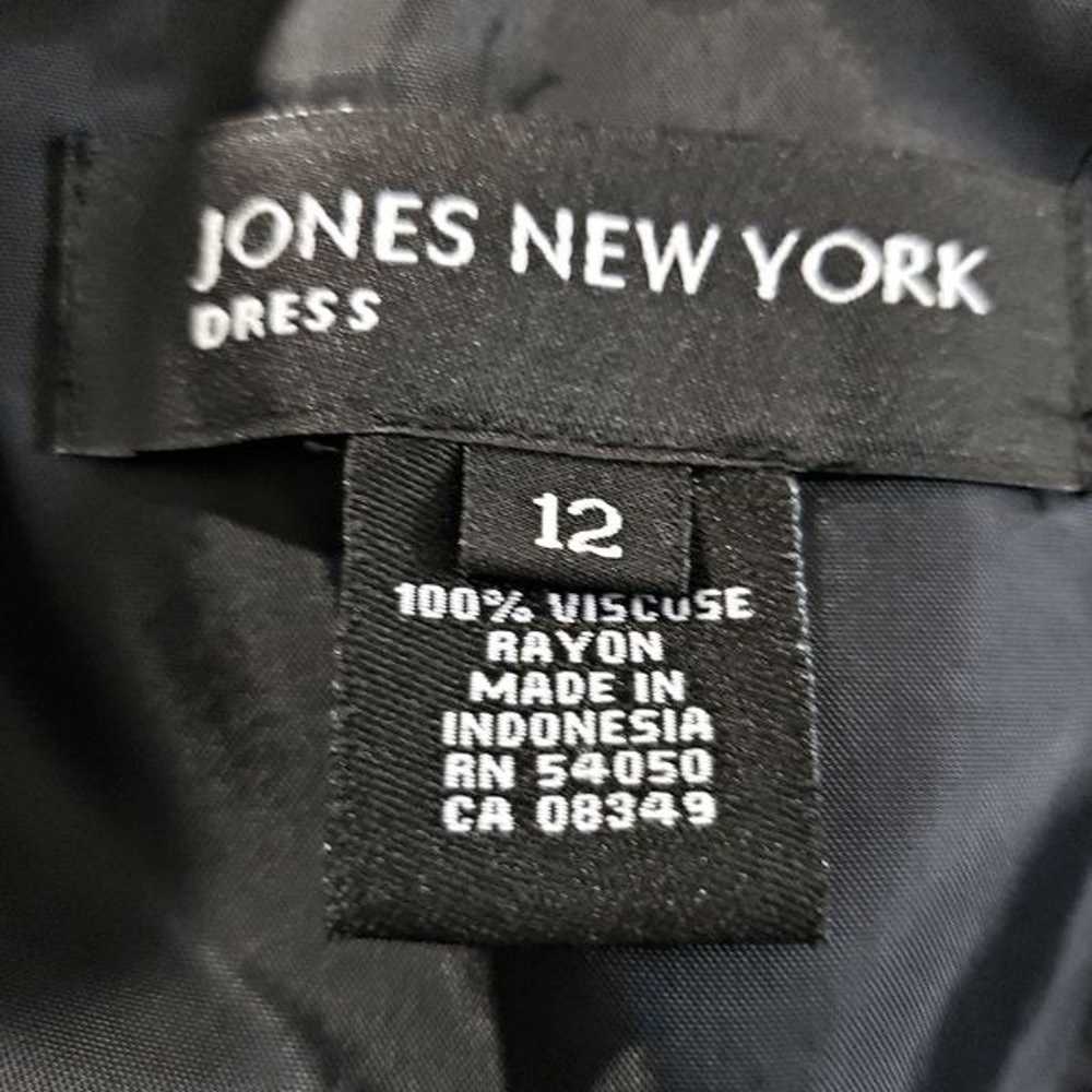 Jones New York Dress Sleeveless Black Floral Shee… - image 4