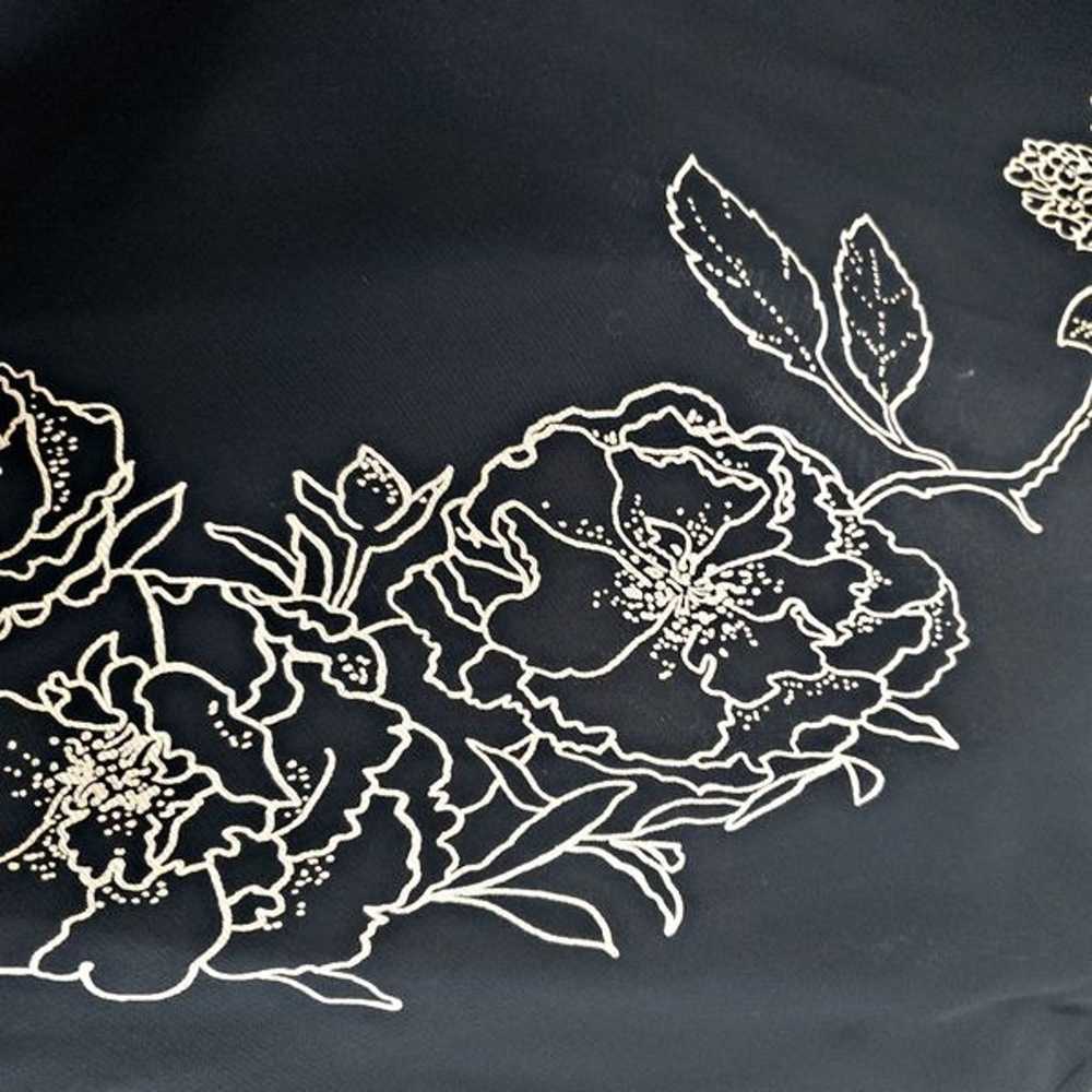 Jones New York Dress Sleeveless Black Floral Shee… - image 7