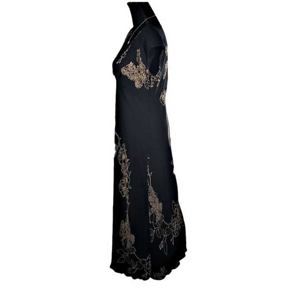 Jones New York Dress Sleeveless Black Floral Shee… - image 8