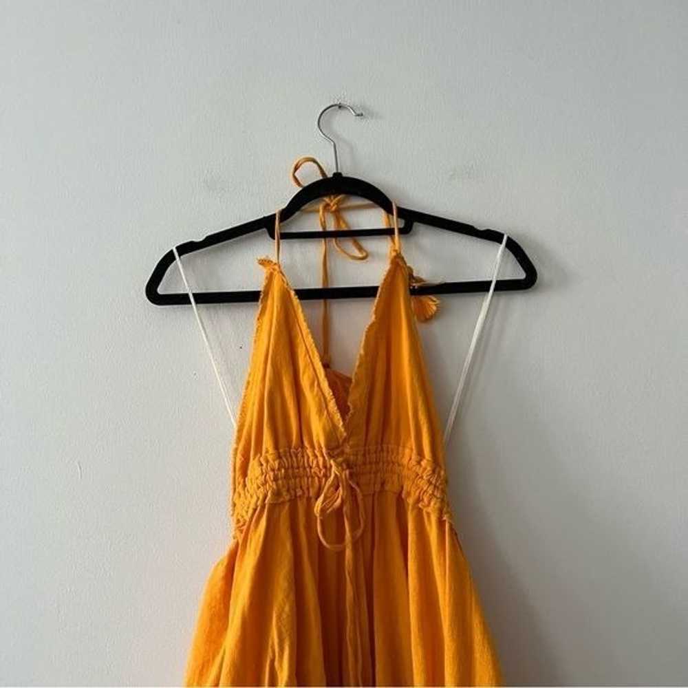 Free People Signorina Orange Halted Mini Dress - image 5