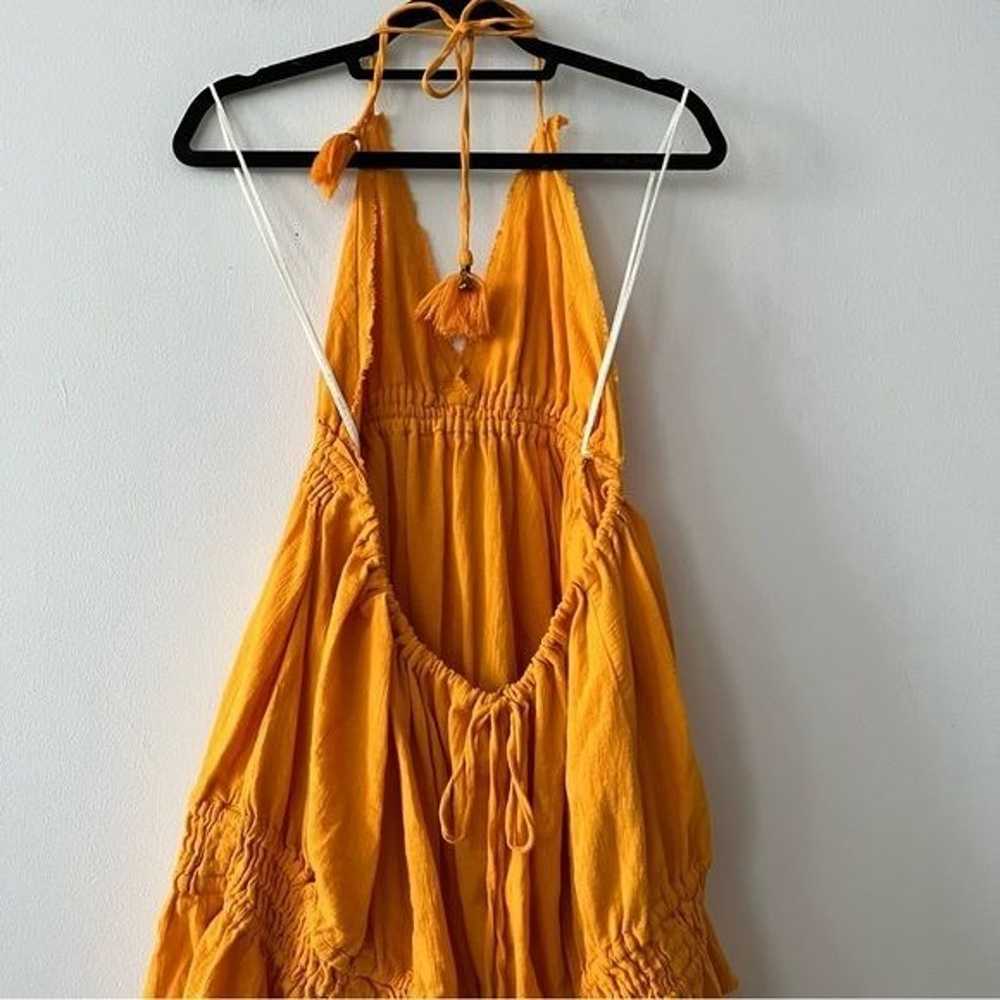 Free People Signorina Orange Halted Mini Dress - image 6