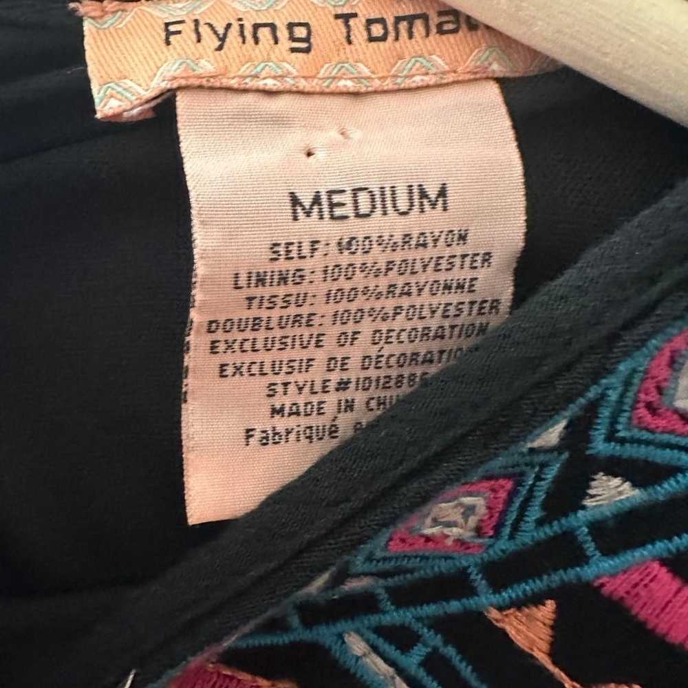 Flying Tomato Embroidered Tunic Dress Medium Miss… - image 3