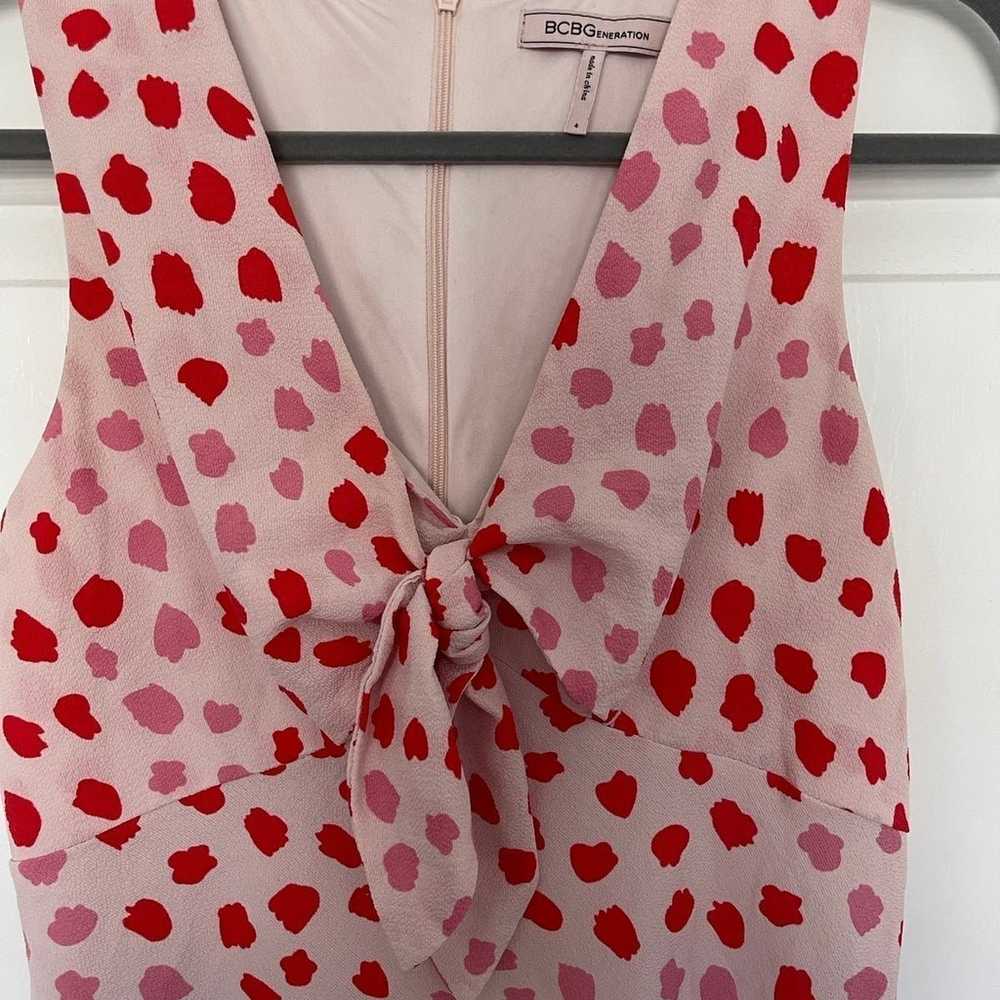 BCBGeneration Pink Sleeveless Animal Print Dress … - image 2