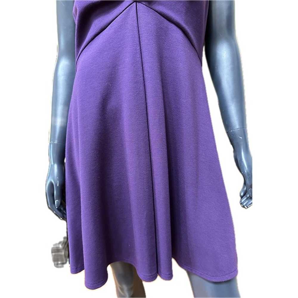Badgley Mischka Purple Dress Size 10 Flower Appli… - image 2
