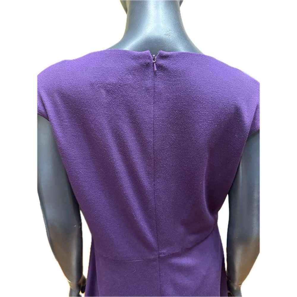 Badgley Mischka Purple Dress Size 10 Flower Appli… - image 4