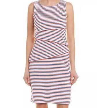 J. McLaughlin Red, White, & Blue Striped Tiered Dr