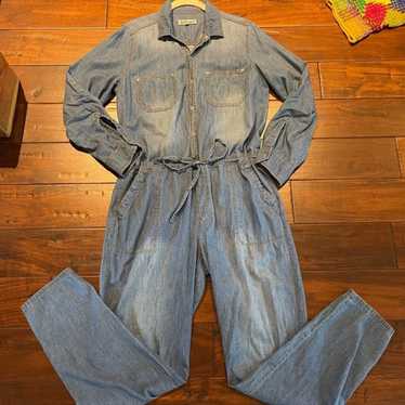 Dollhouse denim chambray Jumpsuit L - image 1