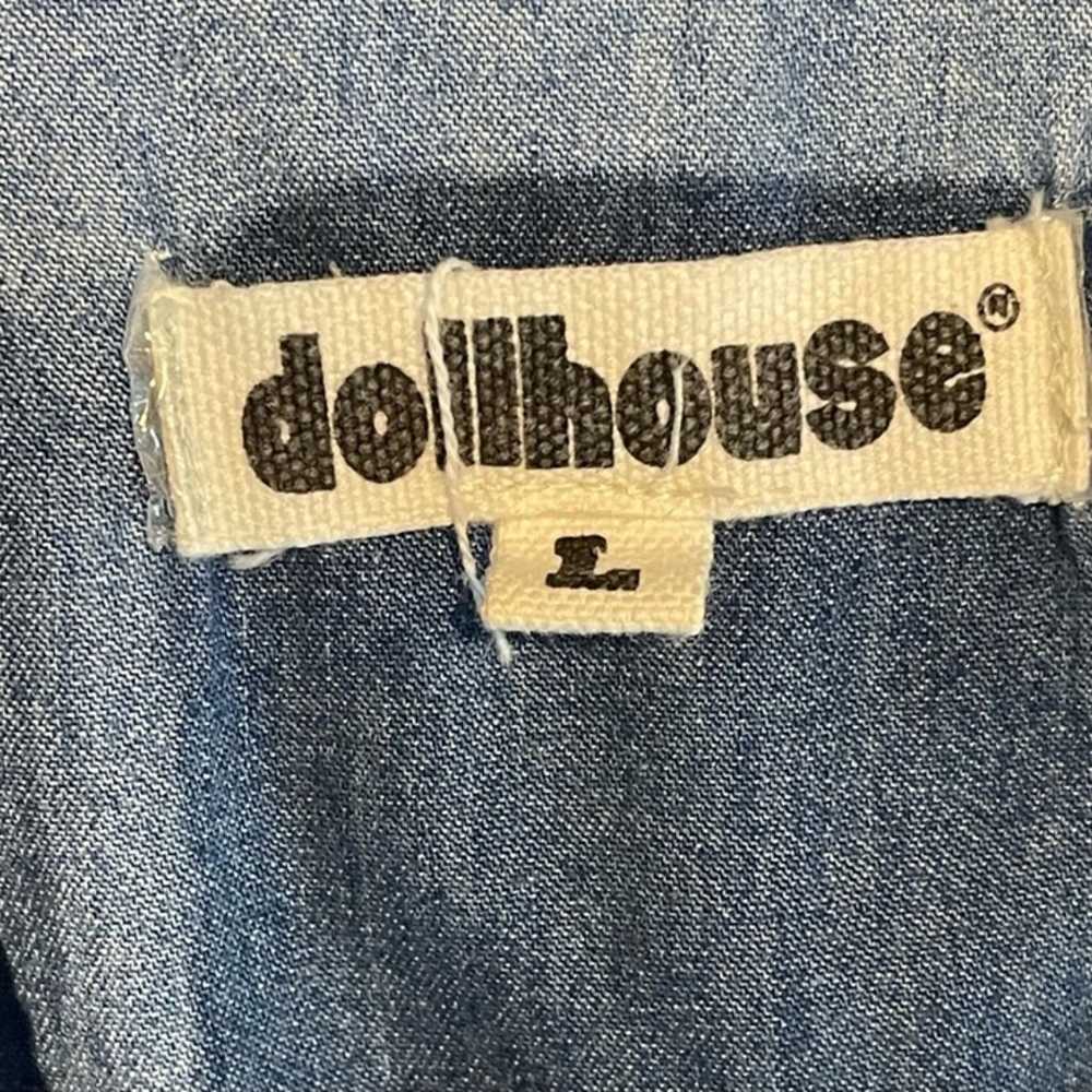 Dollhouse denim chambray Jumpsuit L - image 2