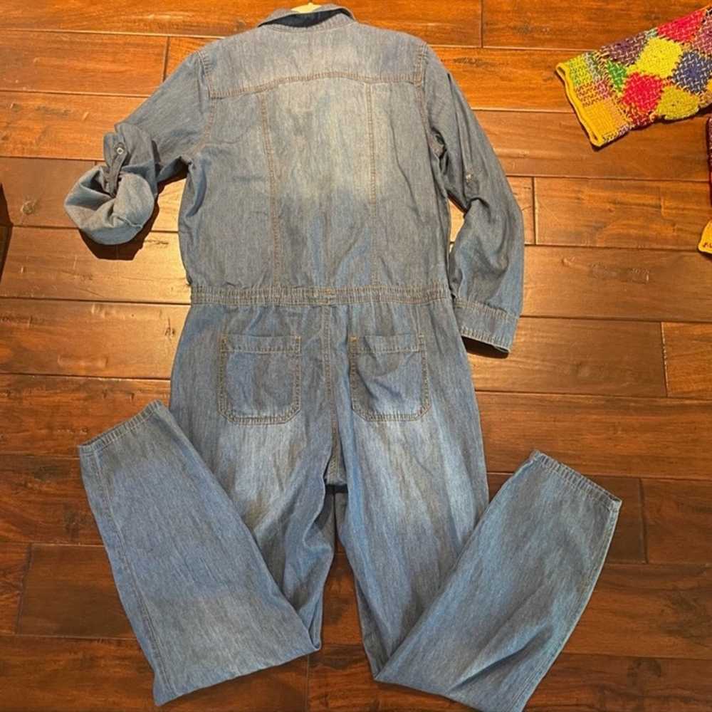 Dollhouse denim chambray Jumpsuit L - image 3