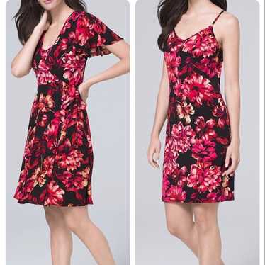 NEW WHBM Convertible Floral Faux Wrap Dress, 6 - image 1