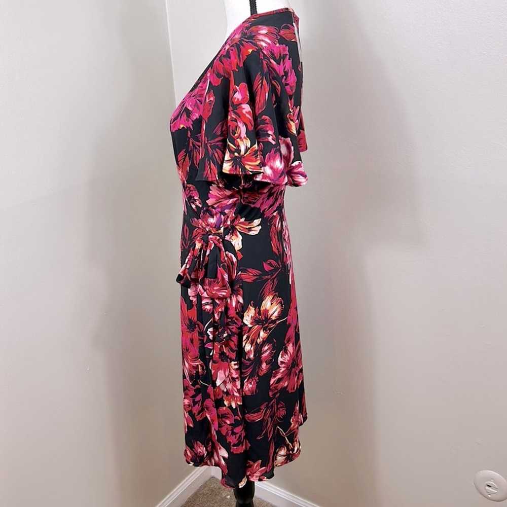NEW WHBM Convertible Floral Faux Wrap Dress, 6 - image 5