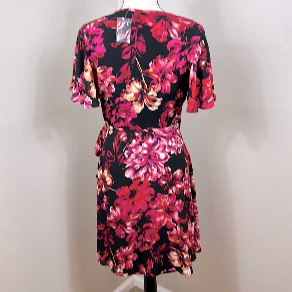 NEW WHBM Convertible Floral Faux Wrap Dress, 6 - image 6
