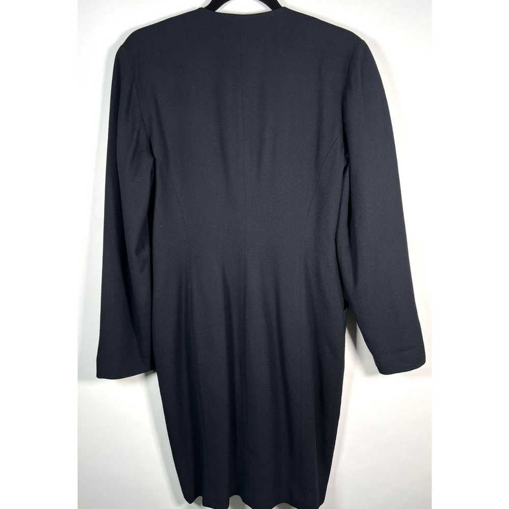 Vtg Paul Stanley Midi Dress V-Neck Sz 6 Long Slee… - image 2