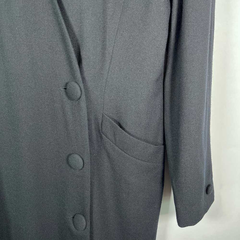 Vtg Paul Stanley Midi Dress V-Neck Sz 6 Long Slee… - image 5