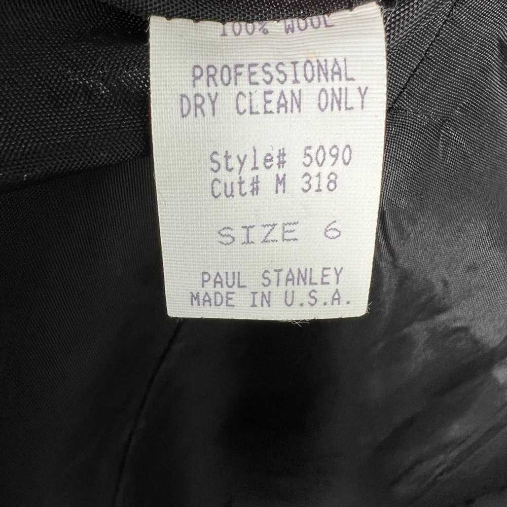 Vtg Paul Stanley Midi Dress V-Neck Sz 6 Long Slee… - image 8