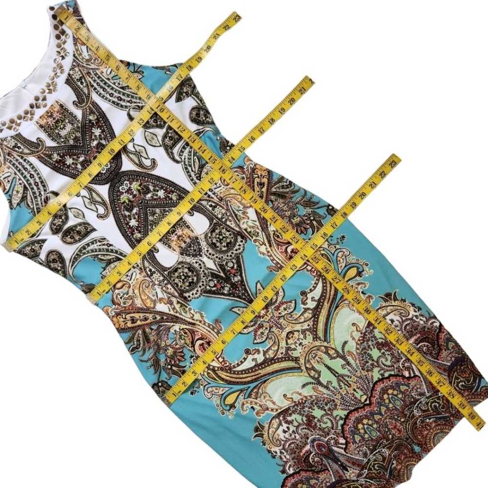 JOSEPH RIBKOFF paisley print sleeveless sheath dr… - image 10