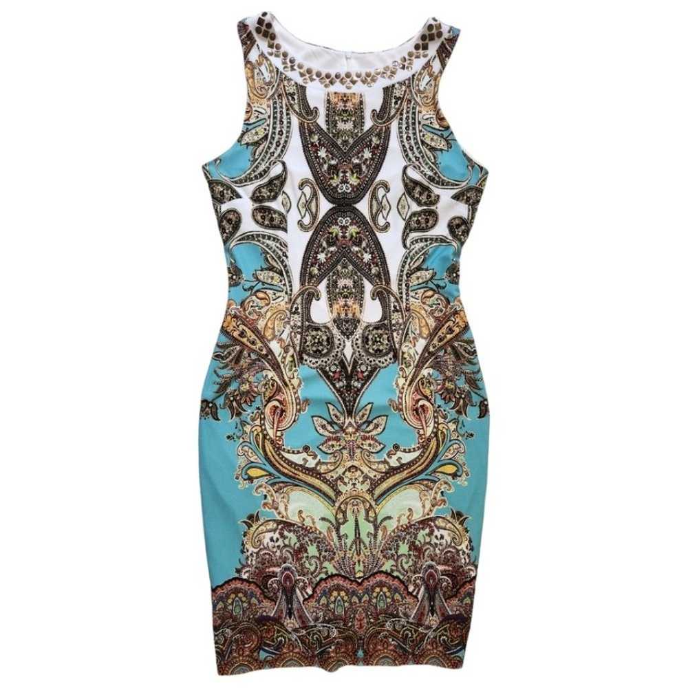 JOSEPH RIBKOFF paisley print sleeveless sheath dr… - image 9