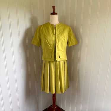 Vintage 60s Yellow California Girl Inc Dress set … - image 1