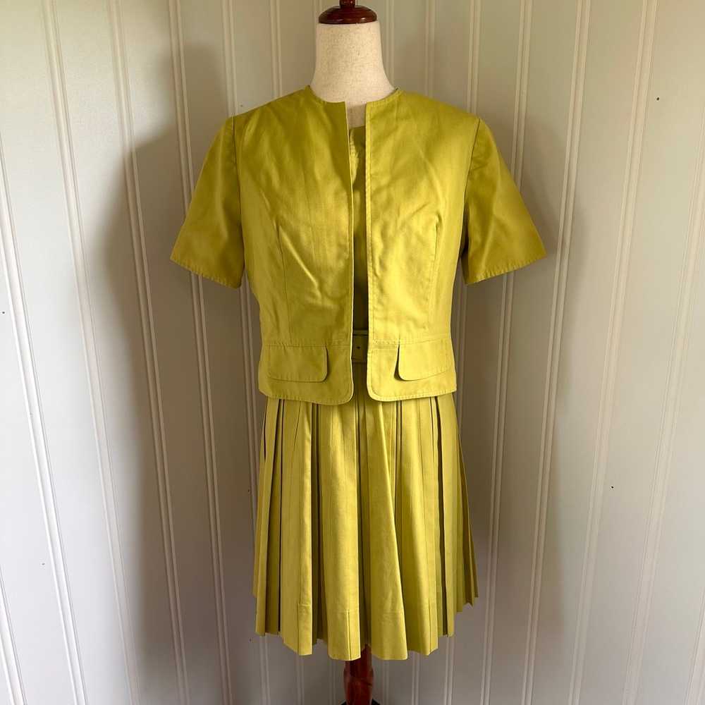 Vintage 60s Yellow California Girl Inc Dress set … - image 2