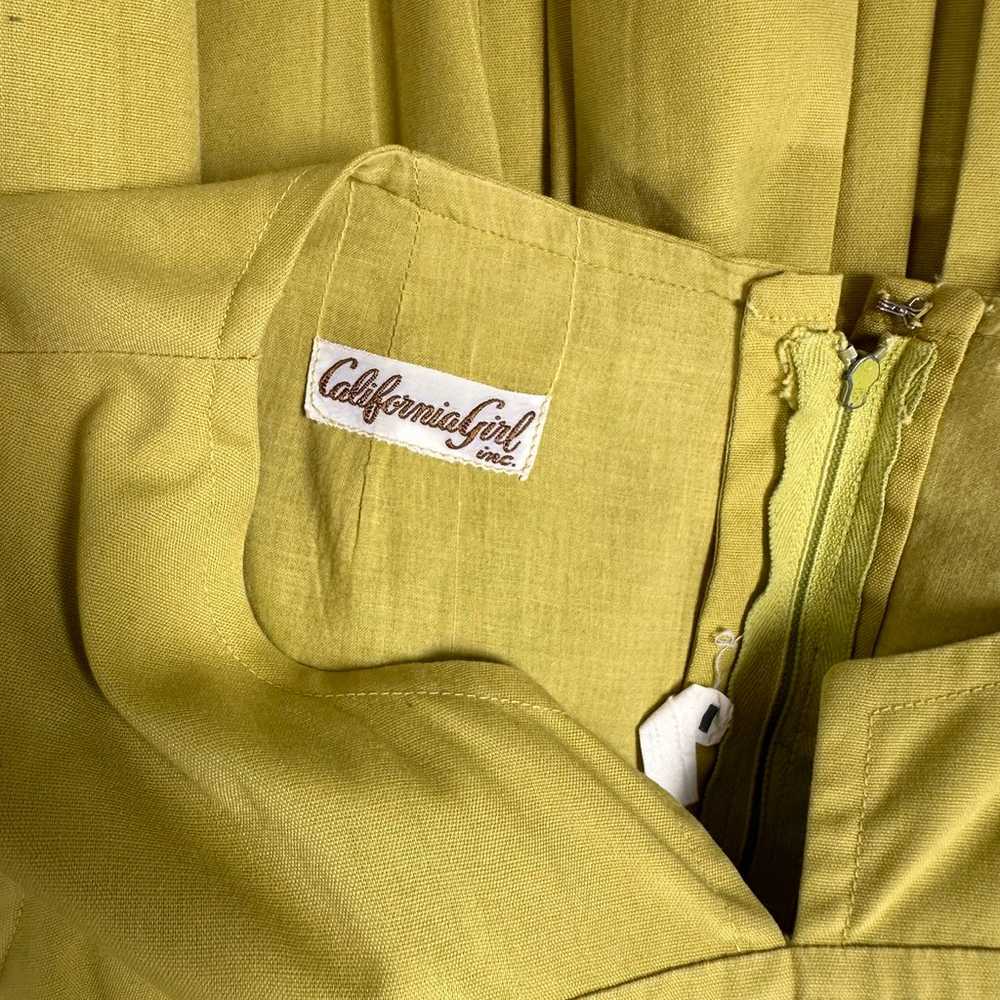 Vintage 60s Yellow California Girl Inc Dress set … - image 8