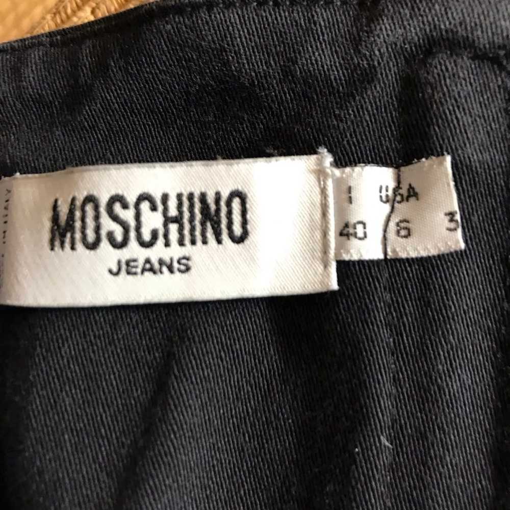 Moschino Jeans Black Stretch Deninm strapless dre… - image 9