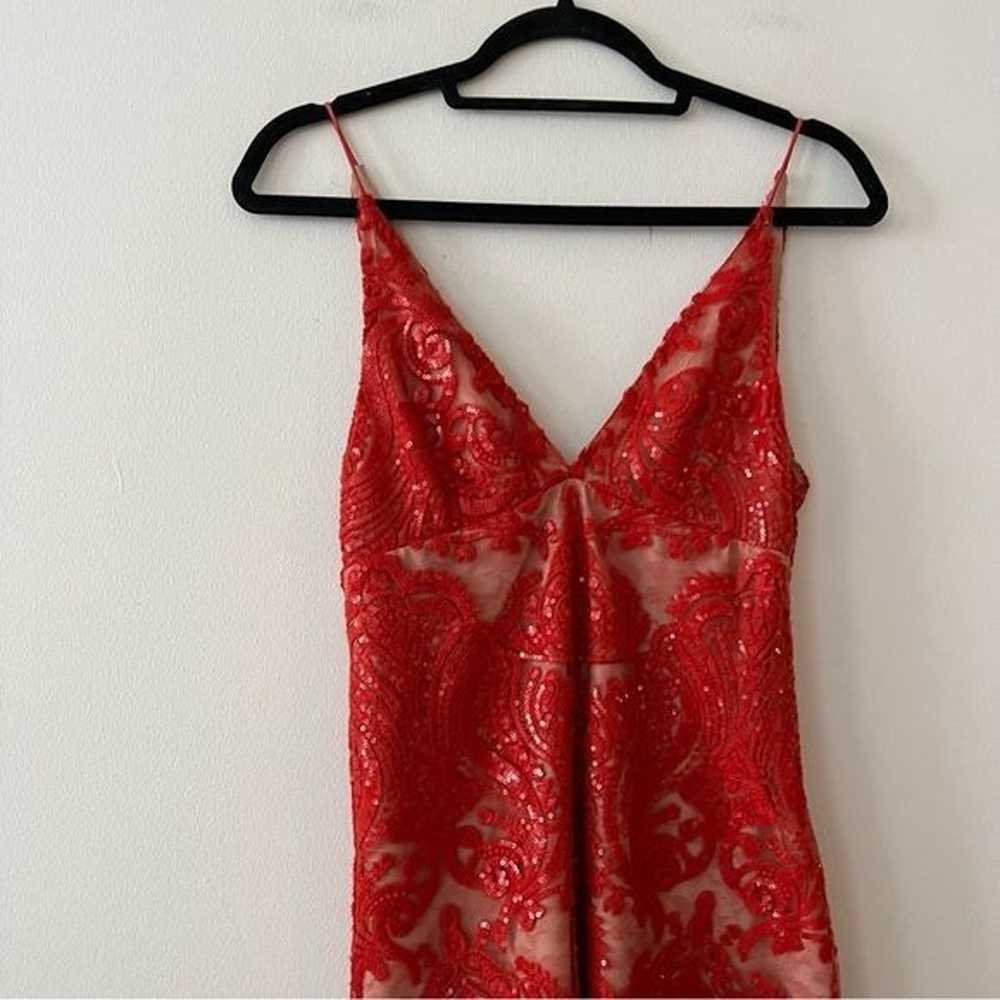 Free People Night Shimmers Red Sequin Cocktail Mi… - image 3