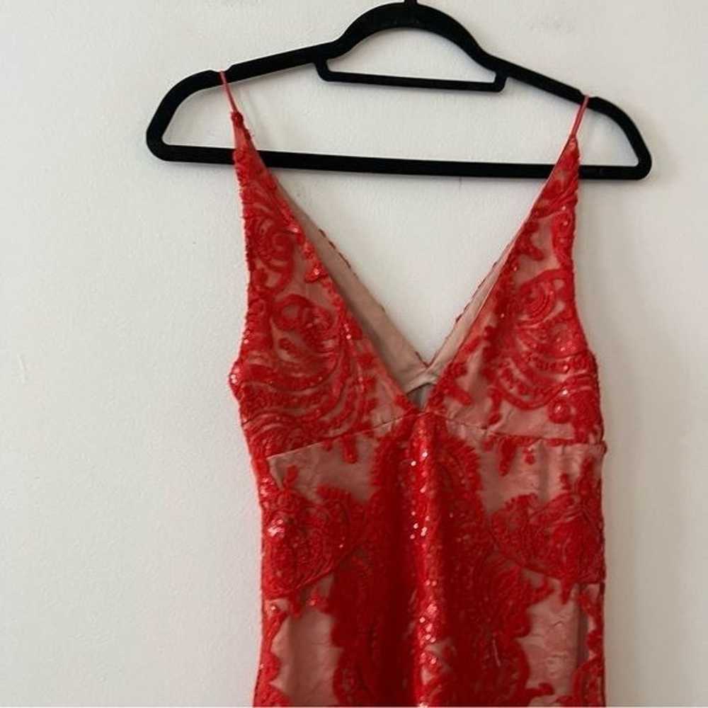 Free People Night Shimmers Red Sequin Cocktail Mi… - image 9