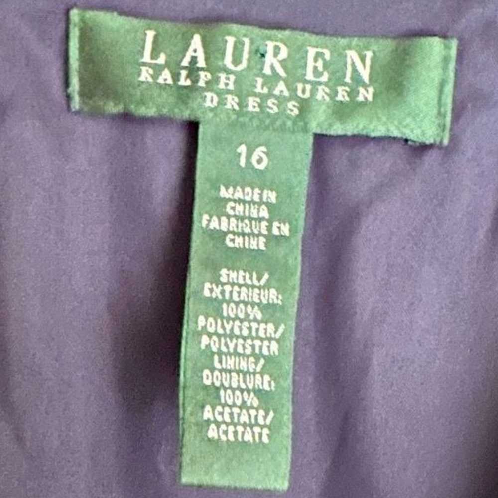 Lauren Ralph Lauren Plus 16 Navy Polka Dot Ruffle… - image 10