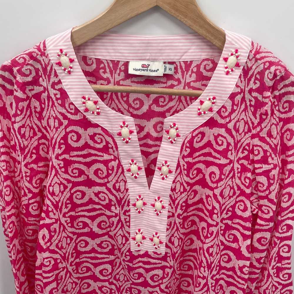 VINEYARD VINES Cotton Pink Tunic Coverup // XS - image 4