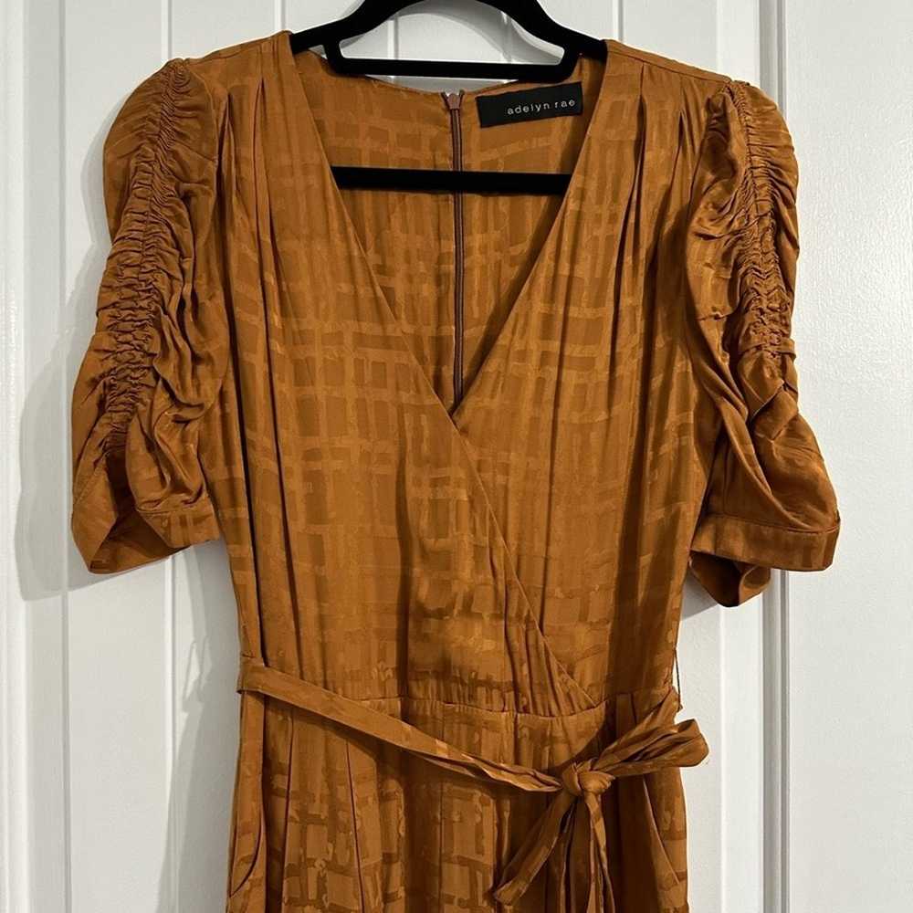 NWOT Adelyn Rae Short-Sleeve Satin Jumpsuit in Co… - image 2