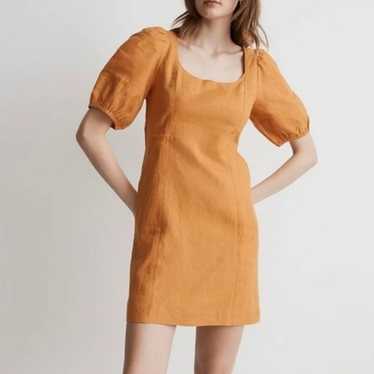 Madewell Maisie Linen Puff Sleeve Mini Dress 6