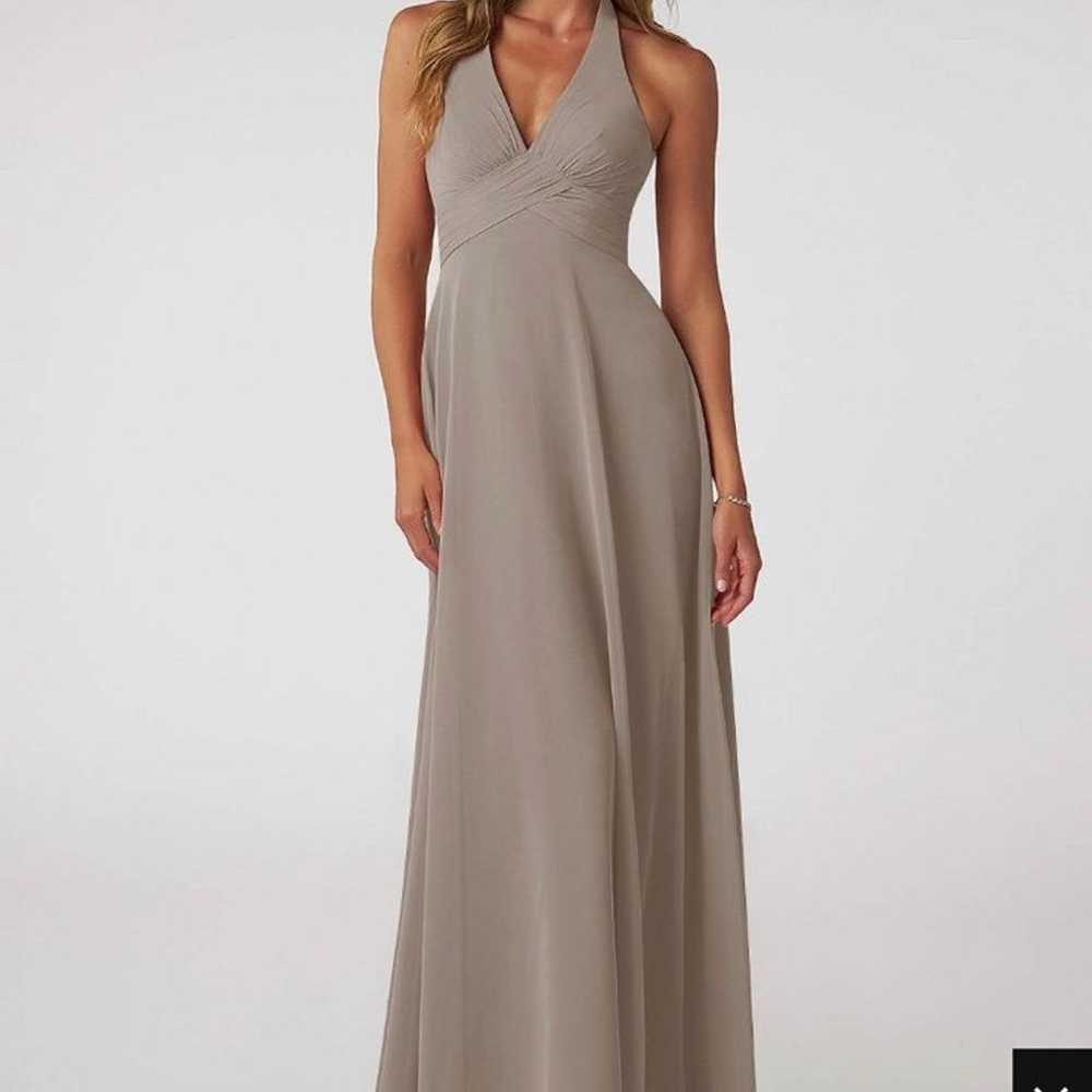 Azazie Taupe Bridesmaid Dress - image 1