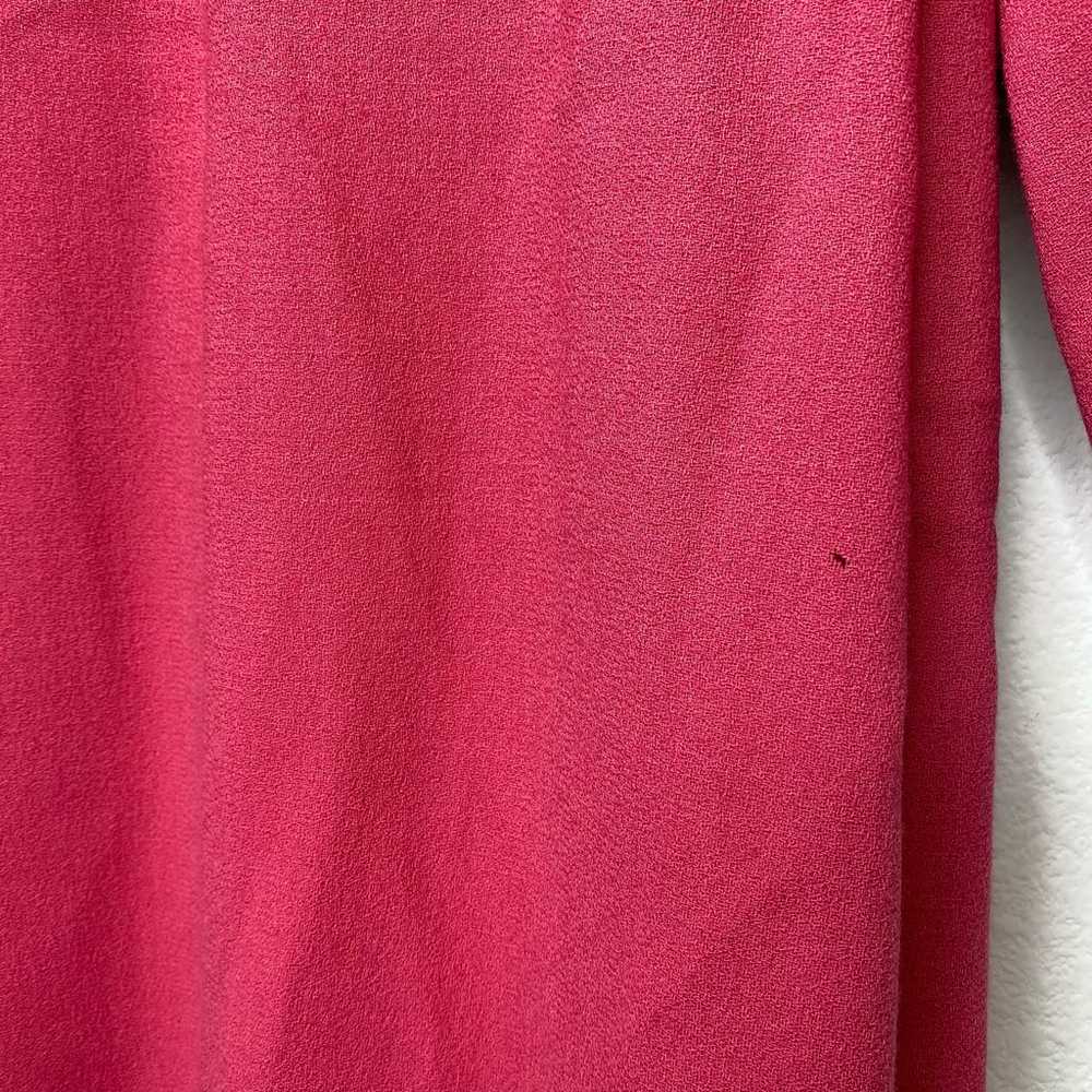 Carolina Herrera Pink Long Sleeve Wool Sheath Dre… - image 12