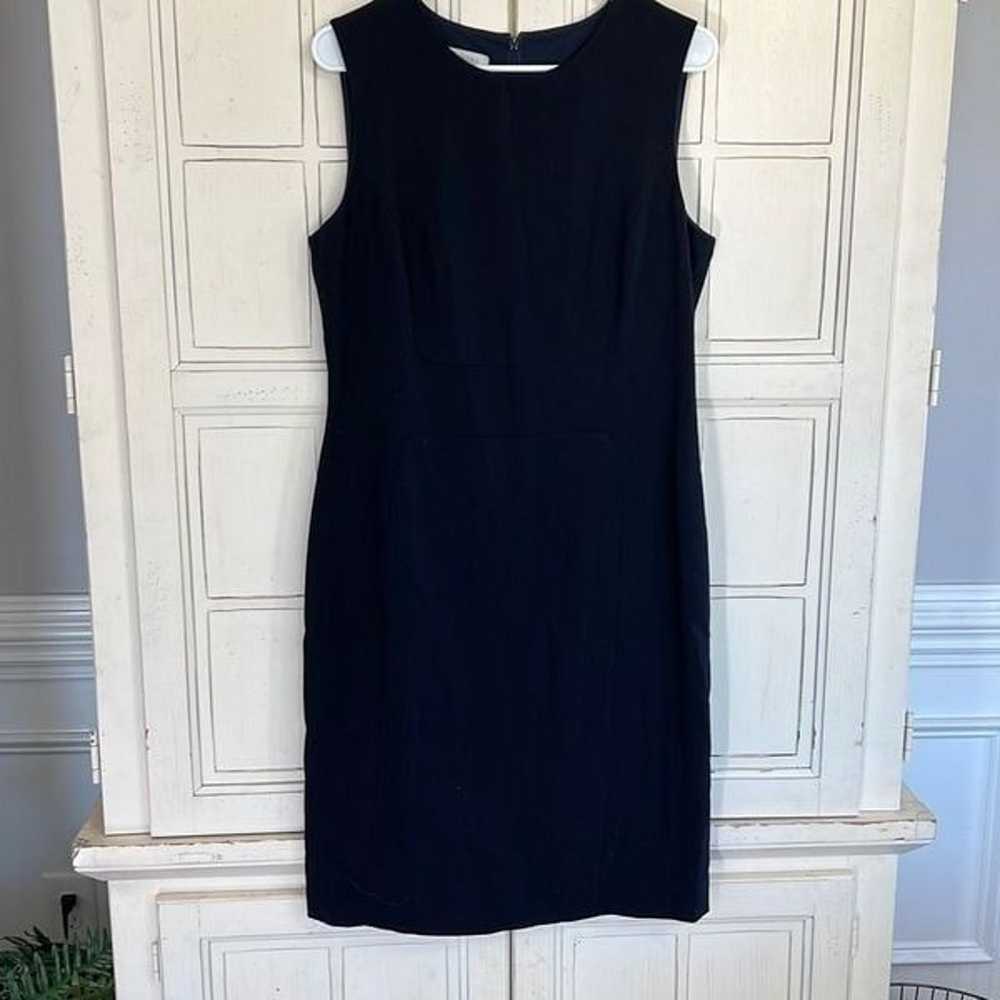 Hobbs London size 10 black sleeveless wool dress - image 1