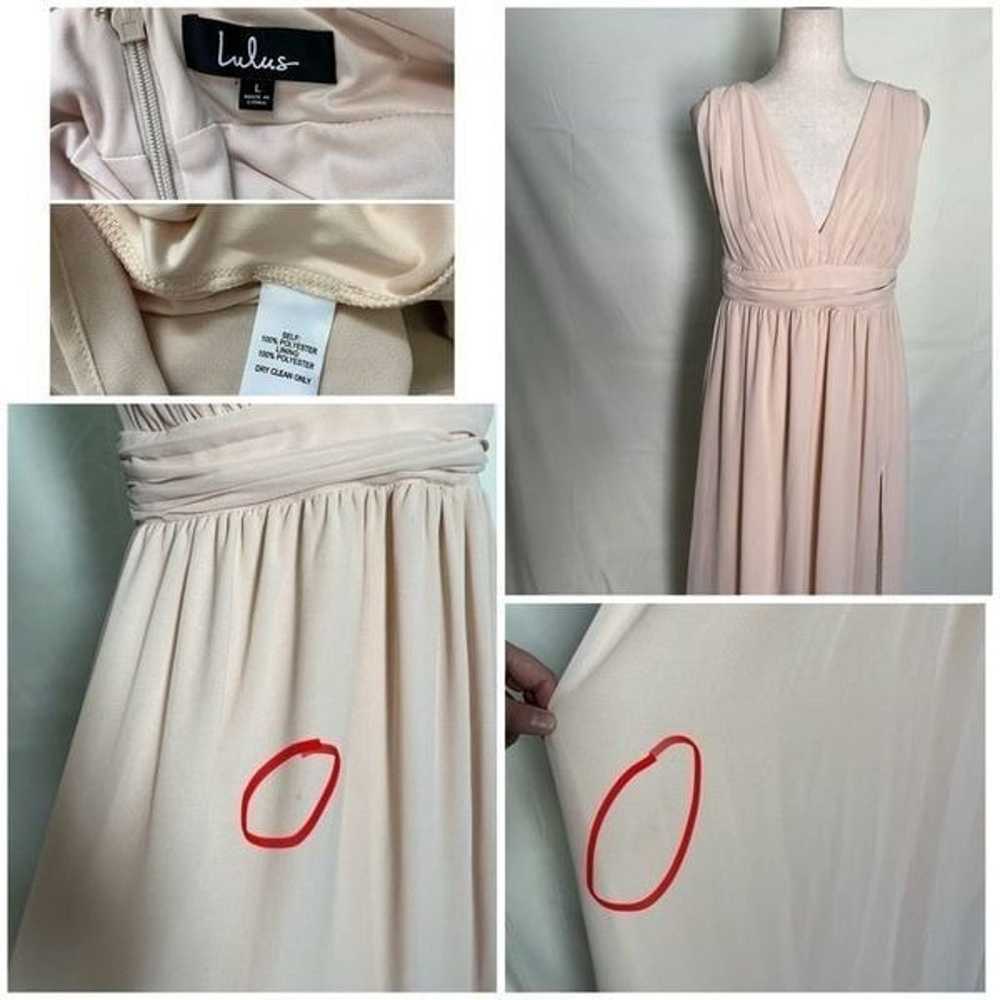 Heavenly Hues Cream Maxi Dress V-Neck Fitted Wais… - image 7