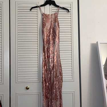 Windsor Sequin Rose Gold Prom Dress