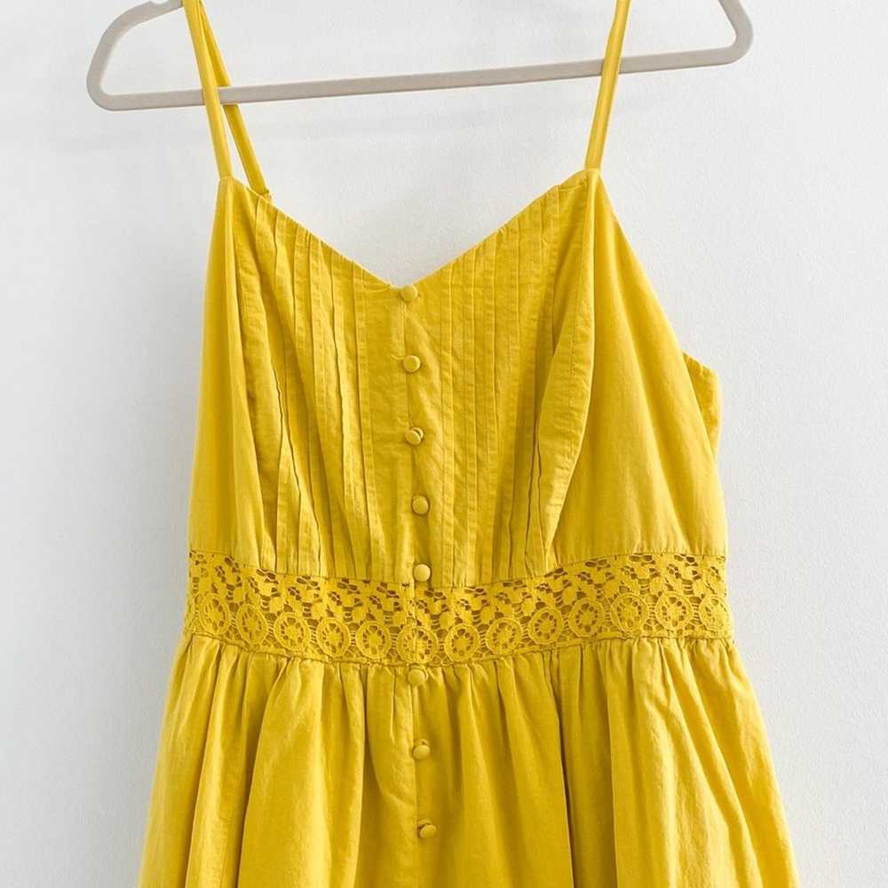 Torrid Midi Voile Stripe Lace Yellow Sleeveless D… - image 5