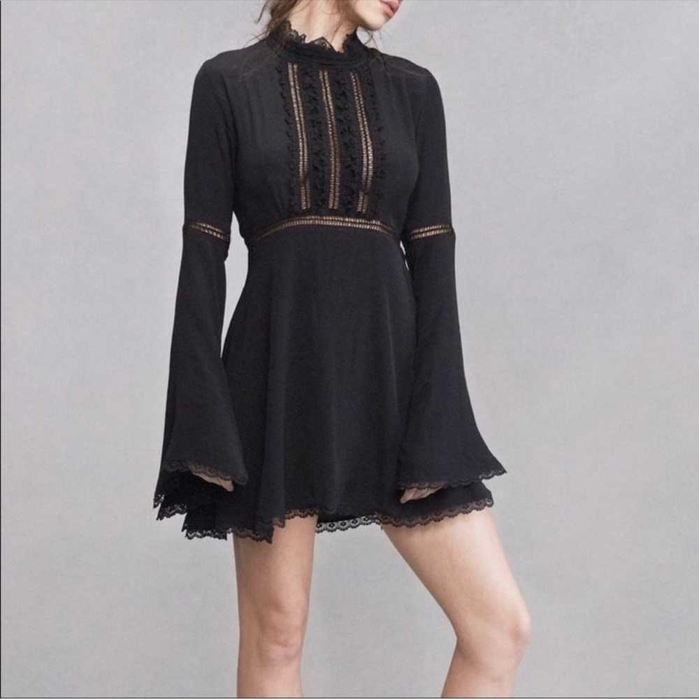 For Love & Lemons Womens Willow Long Bell Sleeve … - image 2