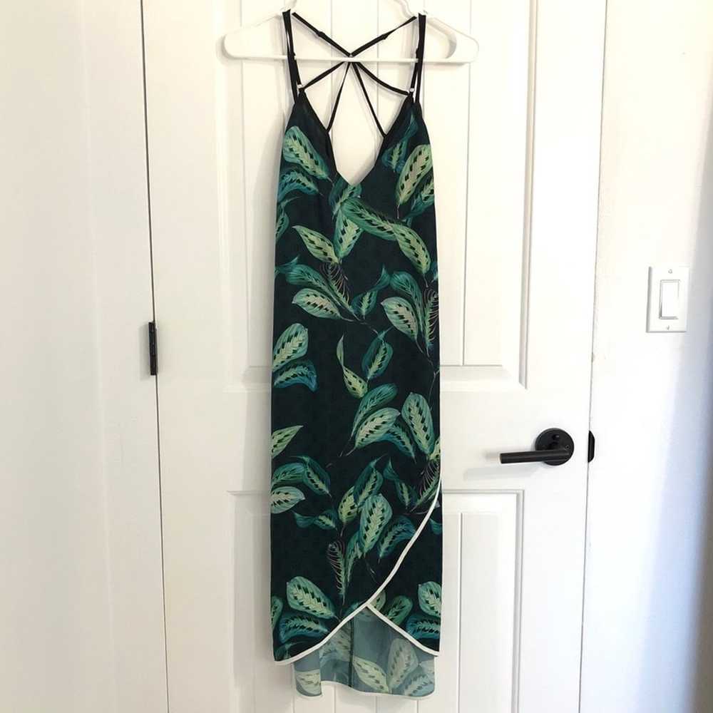 NWOT Adelyn Rae Tropical Prints Midi Dress Sz Sma… - image 1