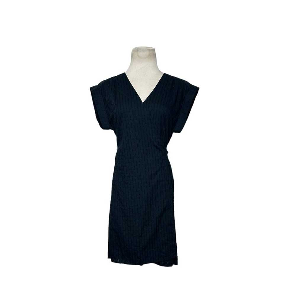 Frame black short sleeves short wrap dress size S - image 10