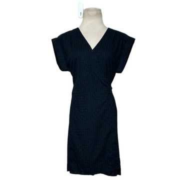 Frame black short sleeves short wrap dress size S - image 1