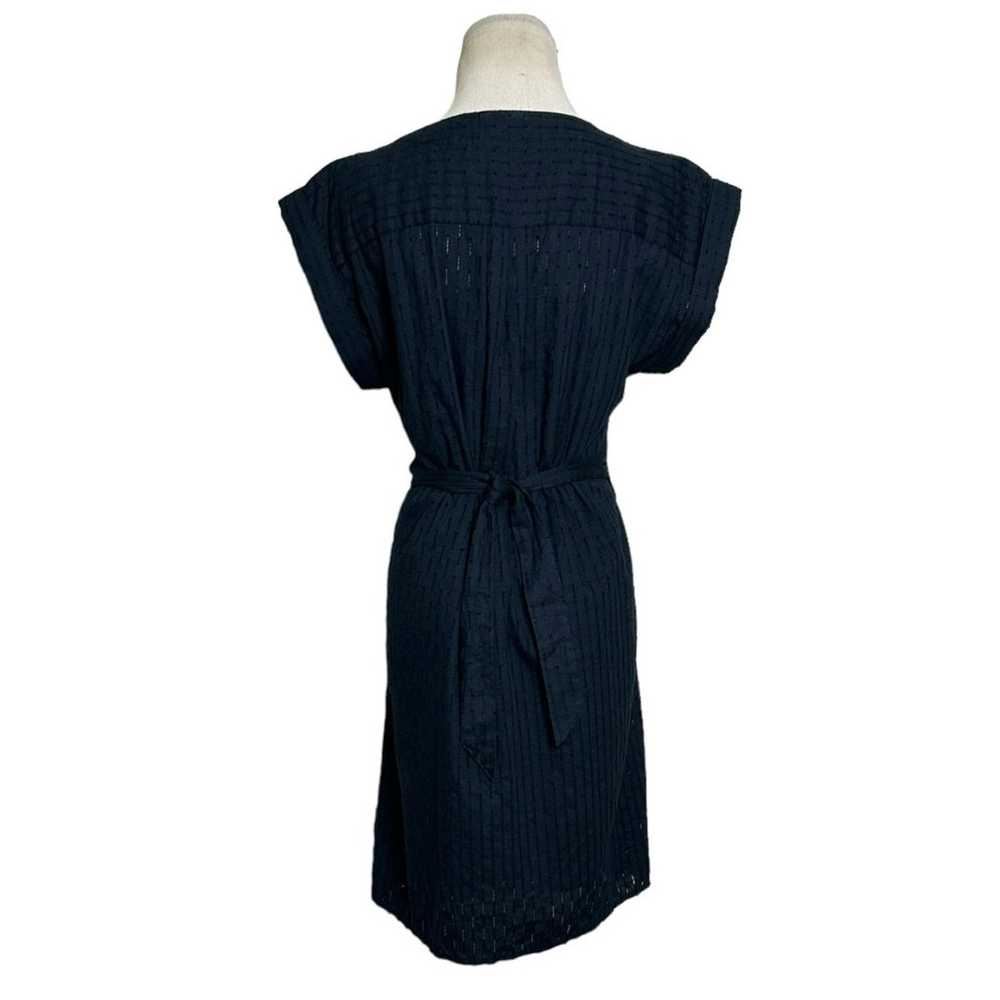 Frame black short sleeves short wrap dress size S - image 2