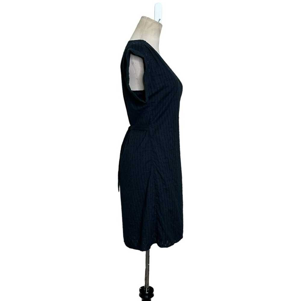 Frame black short sleeves short wrap dress size S - image 9