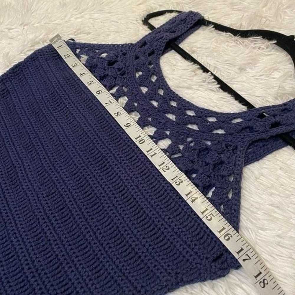 Milly Vintage Crochet Knit Sleeveless Bodycon Dre… - image 3